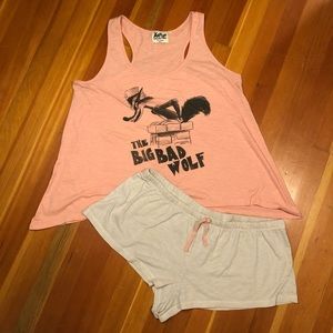 Disney Artist Collection for Target Big Bad Wolf pajama set XL